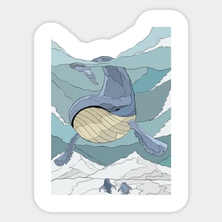 Sky-whale Sticker